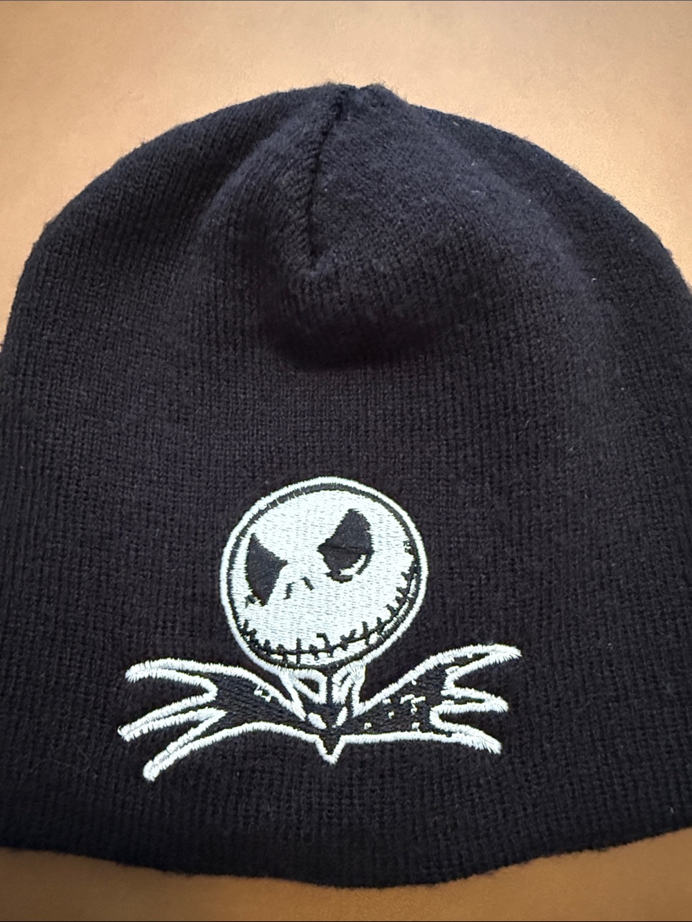 Vintage Jack Skelington Black Beanie from The Nightmare Before Christmas, OS